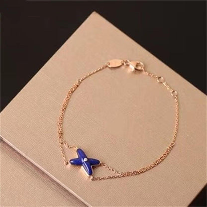 [OAKJURI Jewelry]Hollow Design Four-Leaf Clover Flower Shape Ring