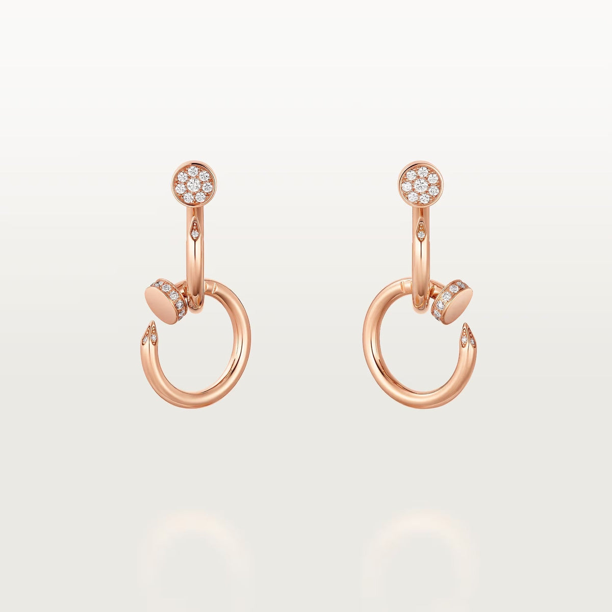 [OAKJURI Jewelry] JUSTE HALF DIAMOND DOUBLE EARRINGS