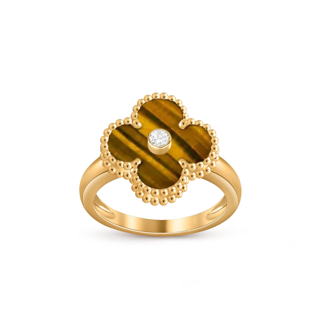 [OAKJURI Jewelry]CLOVER DIAMOND RING GOLD COLLECTION