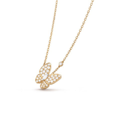 [OAKJURI Jewelry]BUTTERFLY DIAMOND NECKLACE