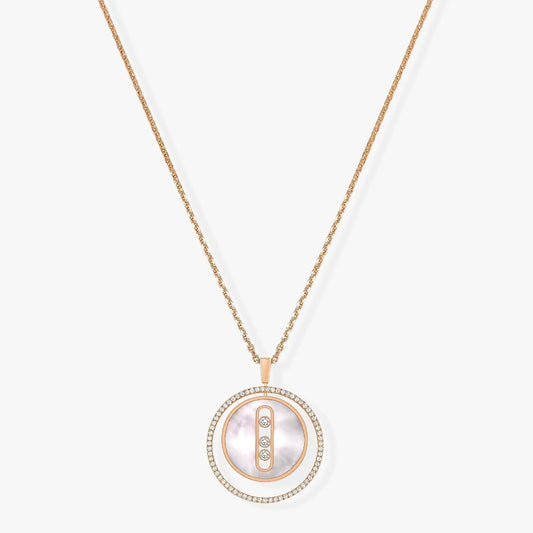 [OAKJURI Jewelry]LUCKY MOVE MM NACRE BLANCHE DIAMOND NECKLACE