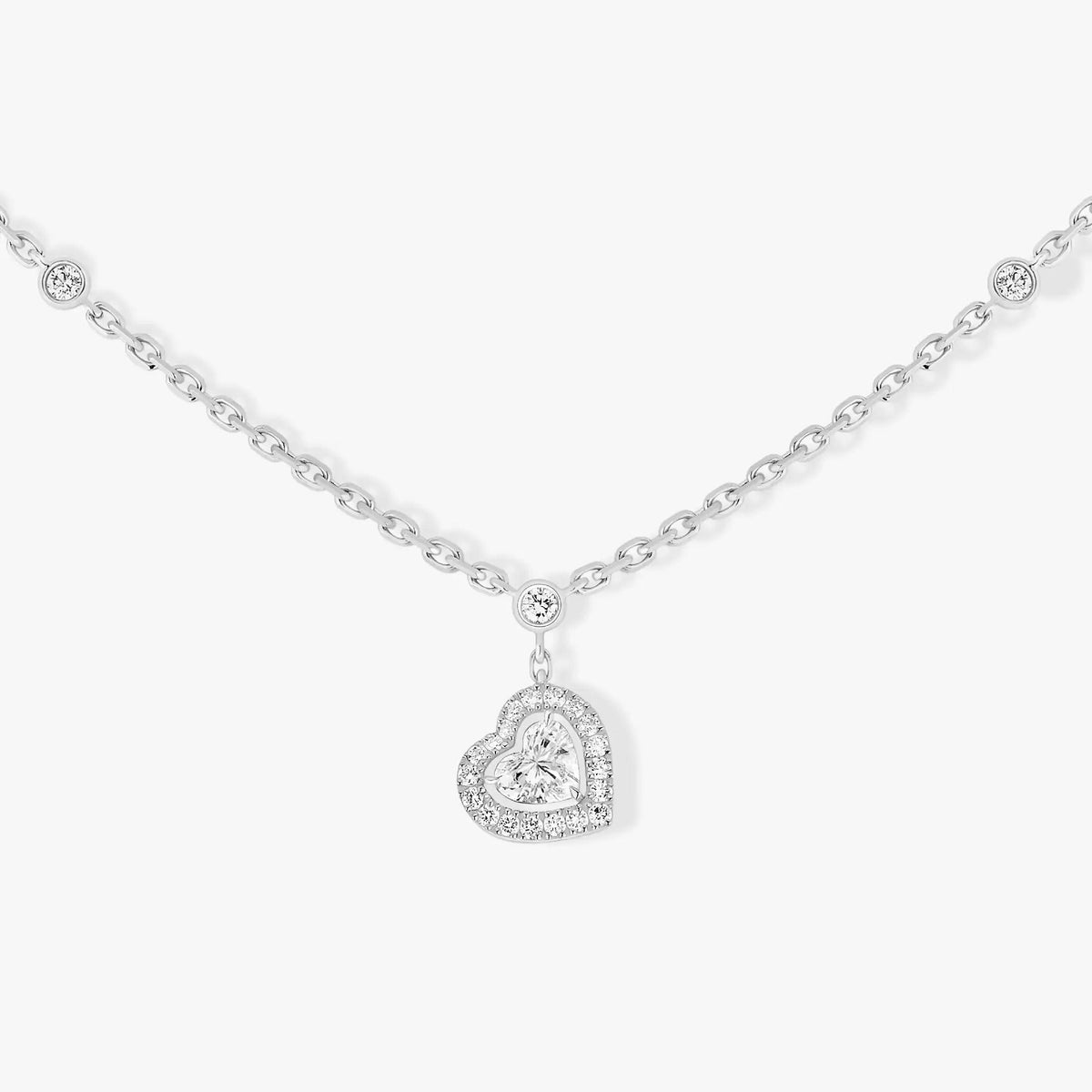 [OAKJURI Jewelry]JOY HEART DIAMOND NECKLACE
