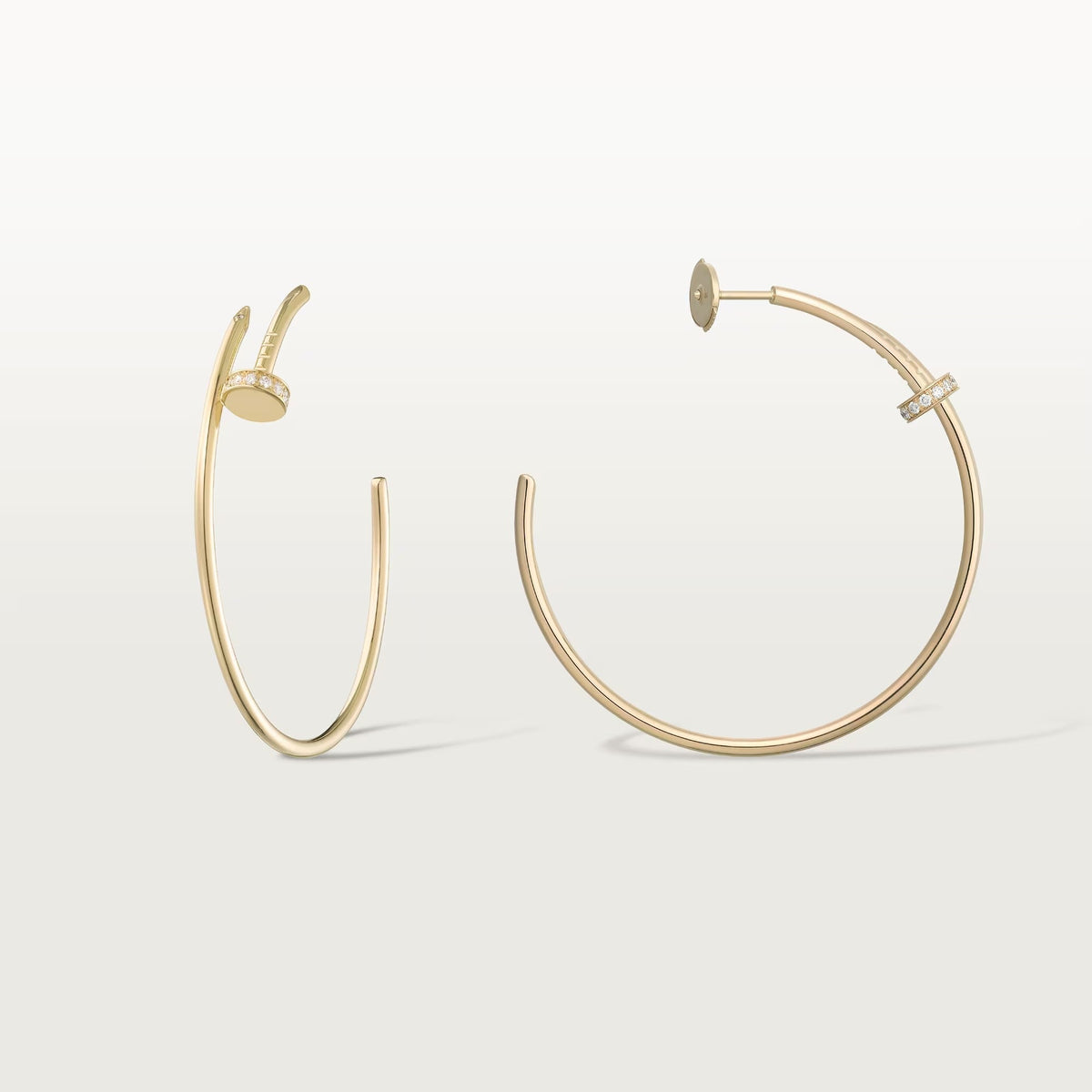 [OAKJURI Jewelry] JUSTE HALF DIAMOND LARGE EARRINGS