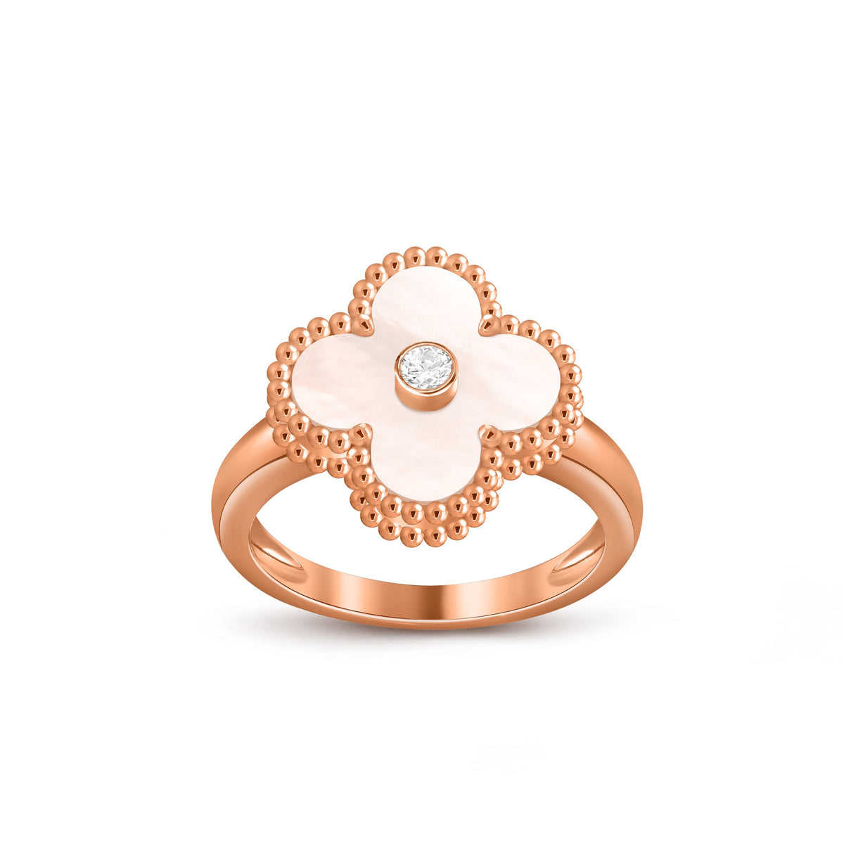 [OAKJURI Jewelry]CLOVER DIAMOND RING ROSE GOLD COLLECTION