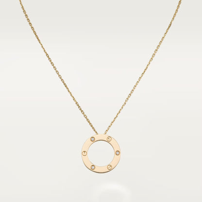 [OAKJURI Jewelry] LOVE NECKLACE 16MM 3 DIAMONDS