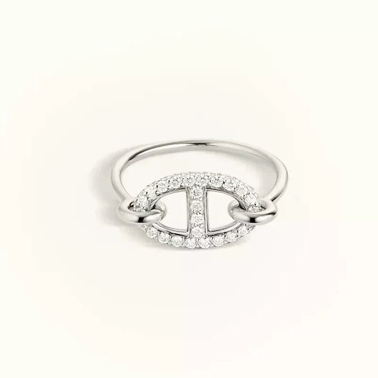 [OAKJURI Jewelry]RONDE SMALL SILVER DIAMOND RING