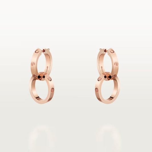 [OAKJURI Jewelry] LOVE 3.3MM DANGLE EARRINGS