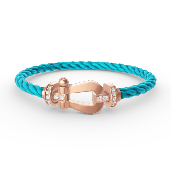 [OAKJURI Jewelry]FORCE LARGE HORSESHOE HALF DIAMOND BRACELET ROSE GOLD