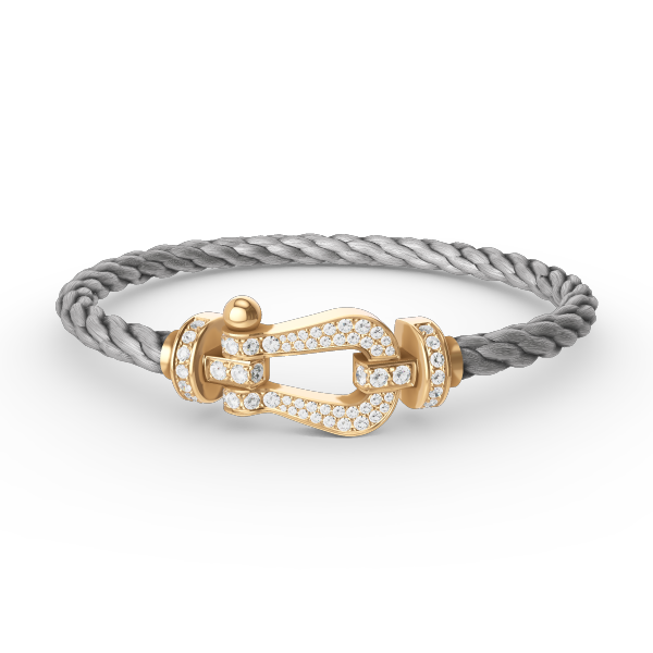 [OAKJURI Jewelry]FORCE LARGE HORSESHOE FULL DIAMOND BRACELET GOLD
