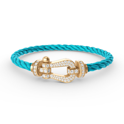 [OAKJURI Jewelry]FORCE LARGE HORSESHOE FULL DIAMOND BRACELET GOLD