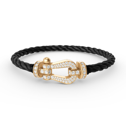 [OAKJURI Jewelry]FORCE LARGE HORSESHOE FULL DIAMOND BRACELET GOLD