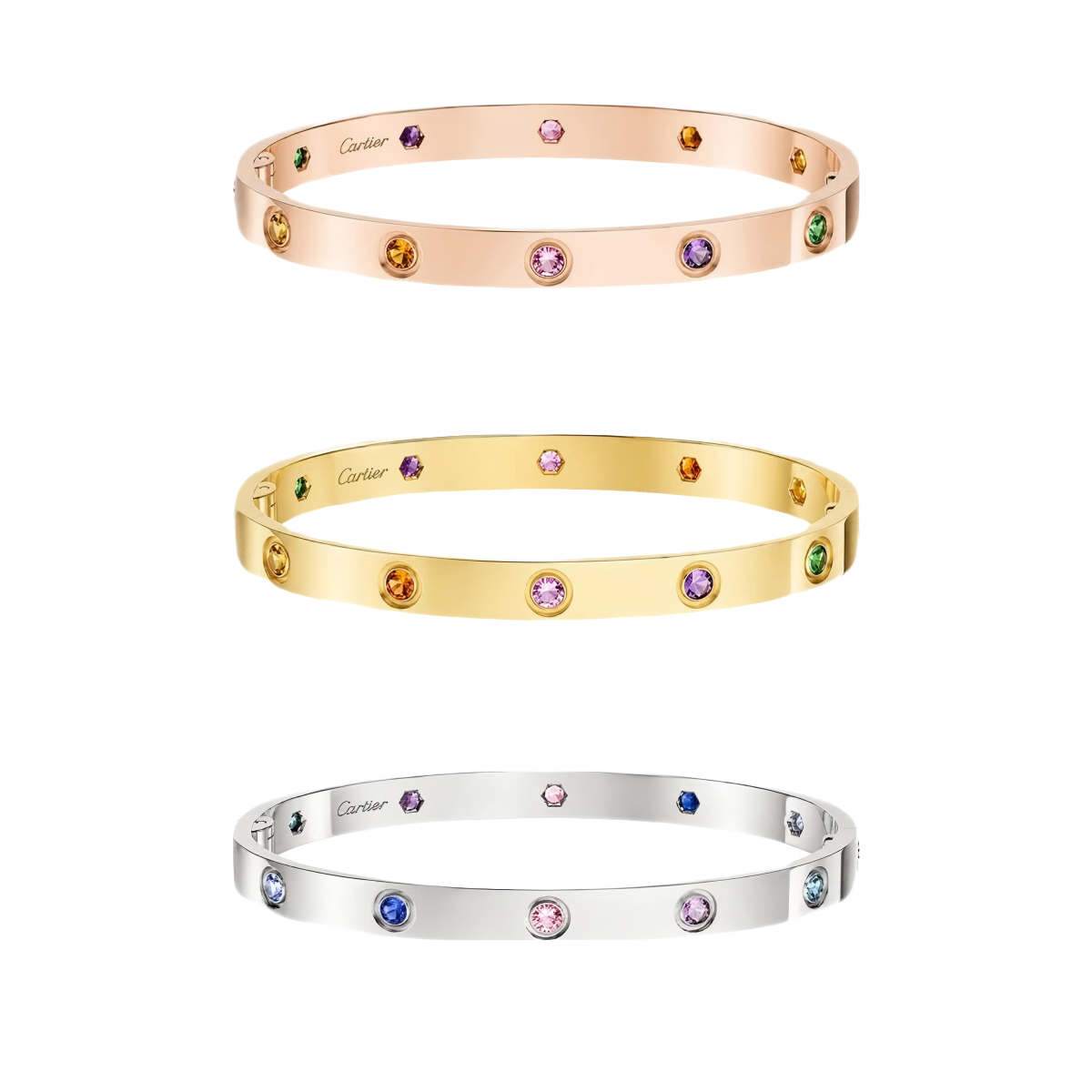 [OAKJURI Jewelry]2026 RAINBOW LOVE BRACELET 6.1MM  10 DIAMONDS