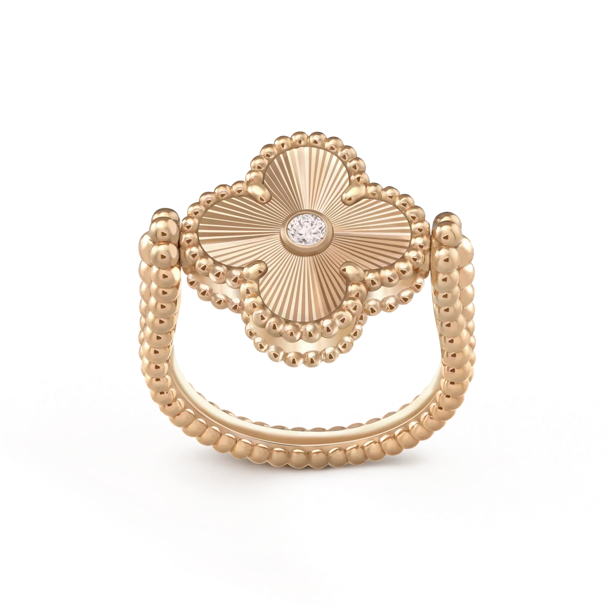 [OAKJURI Jewelry]CLOVER RIVERSIBLE RING ROSE GOLD COLLECTION