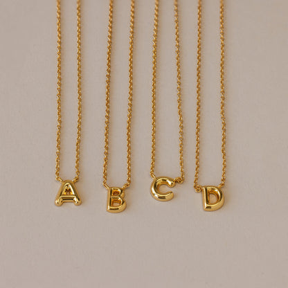 Dainty Bubble Letter Necklace