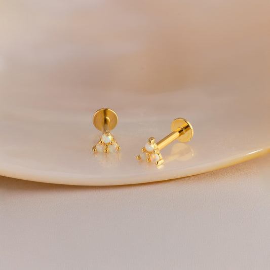 Opal Cluster Flatback Studs