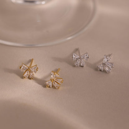 Diamond Bow Studs