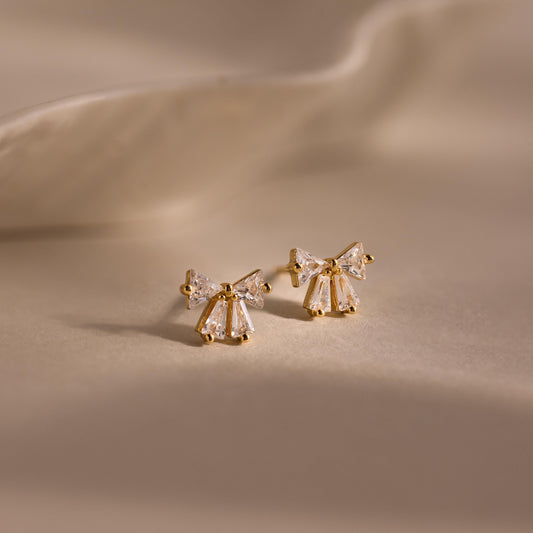 Diamond Bow Studs