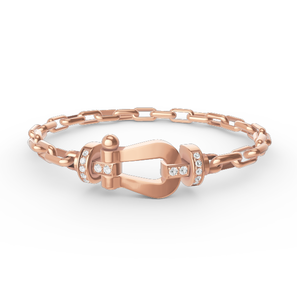 [OAKJURI Jewelry]FORCE LARGE HORSESHOE CLASP  METAL BRACELET