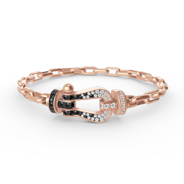 [OAKJURI Jewelry]FORCE LARGE HORSESHOE CLASP  METAL BRACELET