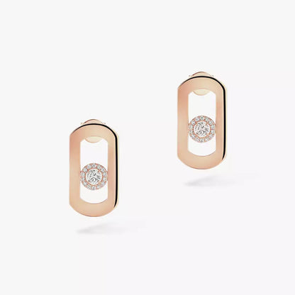 [OAKJURI Jewelry]So Move Diamond Earrings in Yellow Gold