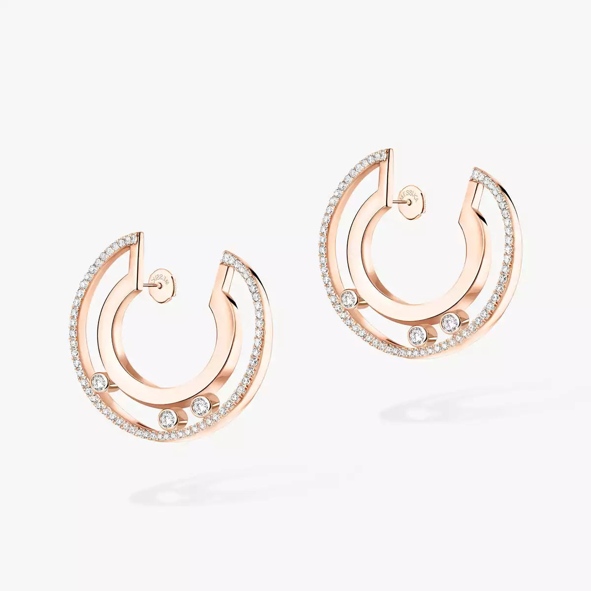 [OAKJURI Jewelry]Move Romane Small Diamond Hoop Earrings