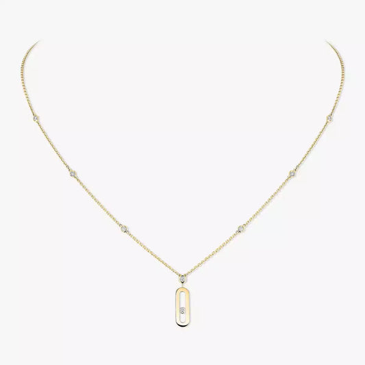 [OAKJURI Jewelry] Move Uno Gold Diamond Long Necklace
