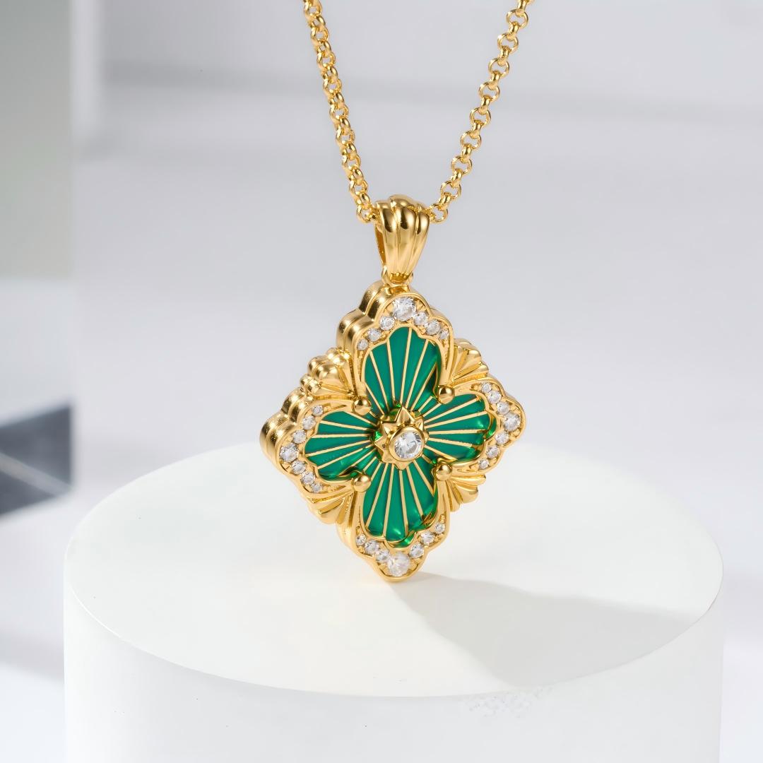 [OAKJURI Jewelry JEWELRY] OPERA TULLE ENAMEL NECKLACE