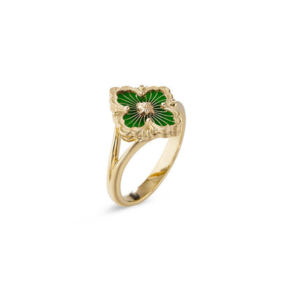 [OAKJURI Jewelry JEWELRY] OPERA TULLE  RING WITH  ENAMEL BACKGROUND