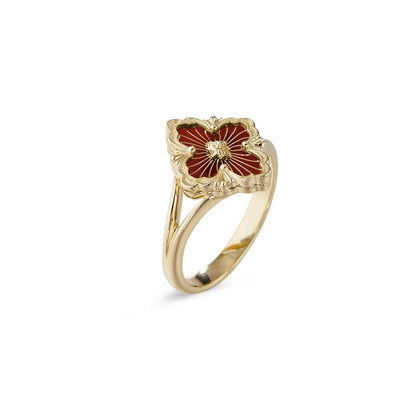 [OAKJURI Jewelry JEWELRY] OPERA TULLE  RING WITH  ENAMEL BACKGROUND