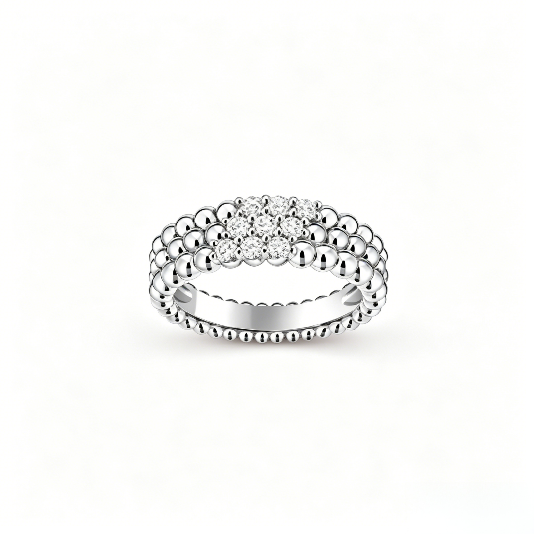 [OAKJURI Jewelry] THREE-ROW DIAMOND RING