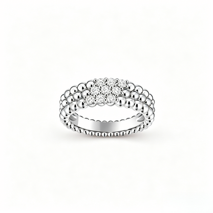 [OAKJURI Jewelry] THREE-ROW DIAMOND RING