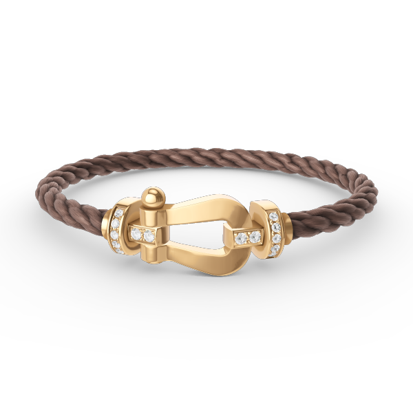 [OAKJURI Jewelry]FORCE LARGE HORSESHOE HALF DIAMOND BRACELET GOLD