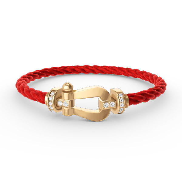 [OAKJURI Jewelry]FORCE LARGE HORSESHOE HALF DIAMOND BRACELET GOLD