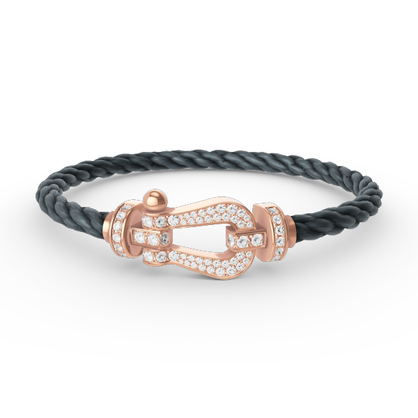 [OAKJURI Jewelry]FORCE LARGE HORSESHOE FULL DIAMOND BRACELET ROSE GOLD
