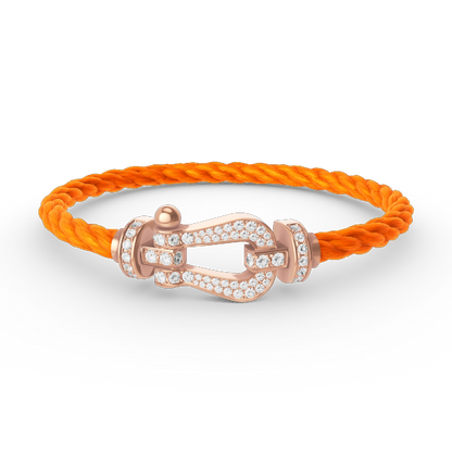 [OAKJURI Jewelry]FORCE LARGE HORSESHOE FULL DIAMOND BRACELET ROSE GOLD