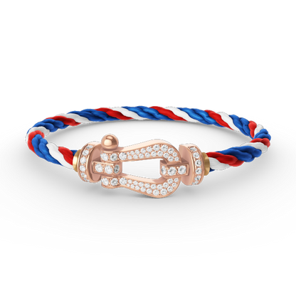 [OAKJURI Jewelry]FORCE LARGE HORSESHOE FULL DIAMOND BRACELET ROSE GOLD