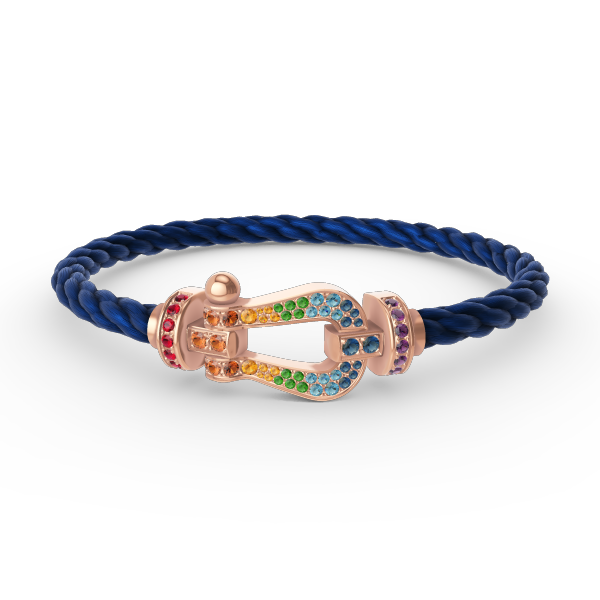 [OAKJURI Jewelry]FORCE LARGE HORSESHOE  COLORED DIAMOND BRACELET ROSE GOLD
