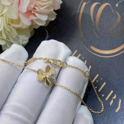 [OAKJURI Jewelry]FRIVOLE GOLD FLOWER PINK MALACHITE BRACELET