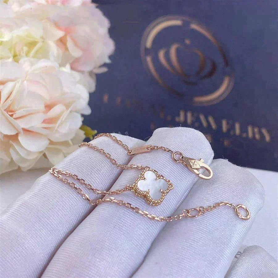 [OAKJURI Jewelry]CLOVER WHITE MOP SINGLE FLOWER BRACELET
