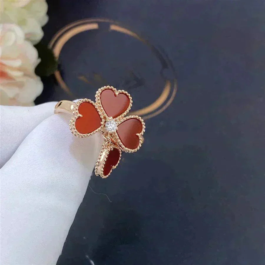 [OAKJURI Jewelry]SWEET CLOVER CARNELIAN RING