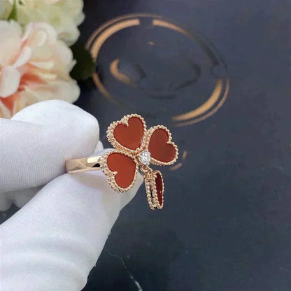 [OAKJURI Jewelry]SWEET CLOVER CARNELIAN RING