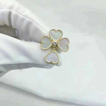 [OAKJURI Jewelry]SWEET CLOVER WHITE MOP RING