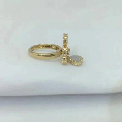 [OAKJURI Jewelry]SWEET CLOVER WHITE MOP RING
