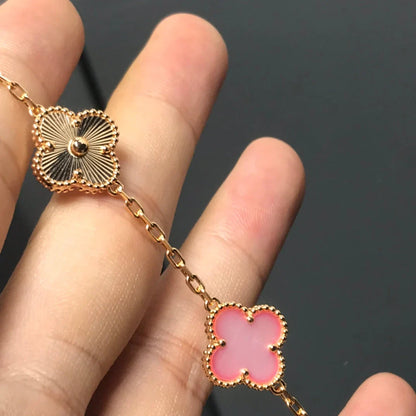 [OAKJURI Jewelry] CLOVER 5 MOTIFS  PINK MOP BRACELET COLLECTION