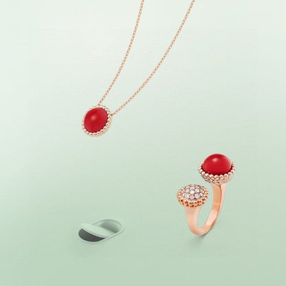 [OAKJURI Jewelry]PERLEE COULEURS DIAMOND ROSE GOLD BETWEEN THE FINGER RING