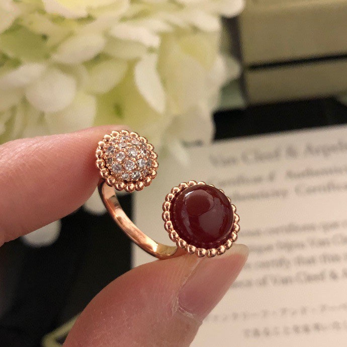 [OAKJURI Jewelry]PERLEE COULEURS DIAMOND ROSE GOLD BETWEEN THE FINGER RING