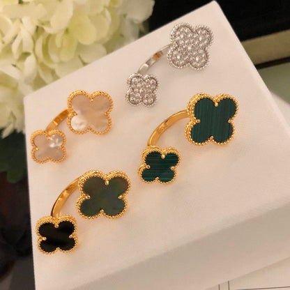 [OAKJURI Jewelry]CLOVER BETWEEN THE FINGER RING
