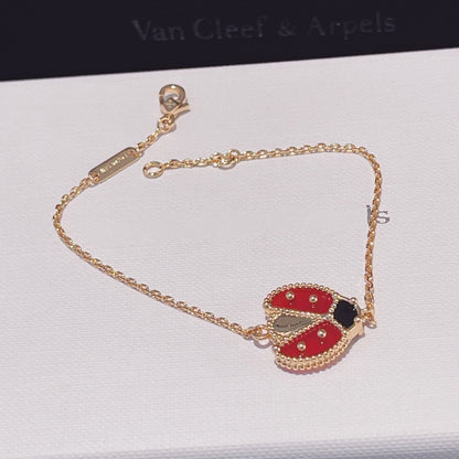 [OAKJURI Jewelry]LUCKY SPRING 1 MOTIF PINK GOLD BRACELET