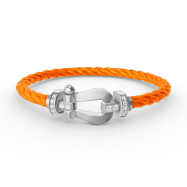 [OAKJURI Jewelry]FORCE LARGE HORSESHOE HALF DIAMOND BRACELET SILVER