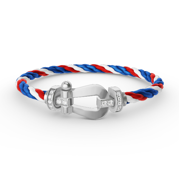 [OAKJURI Jewelry]FORCE LARGE HORSESHOE HALF DIAMOND BRACELET SILVER